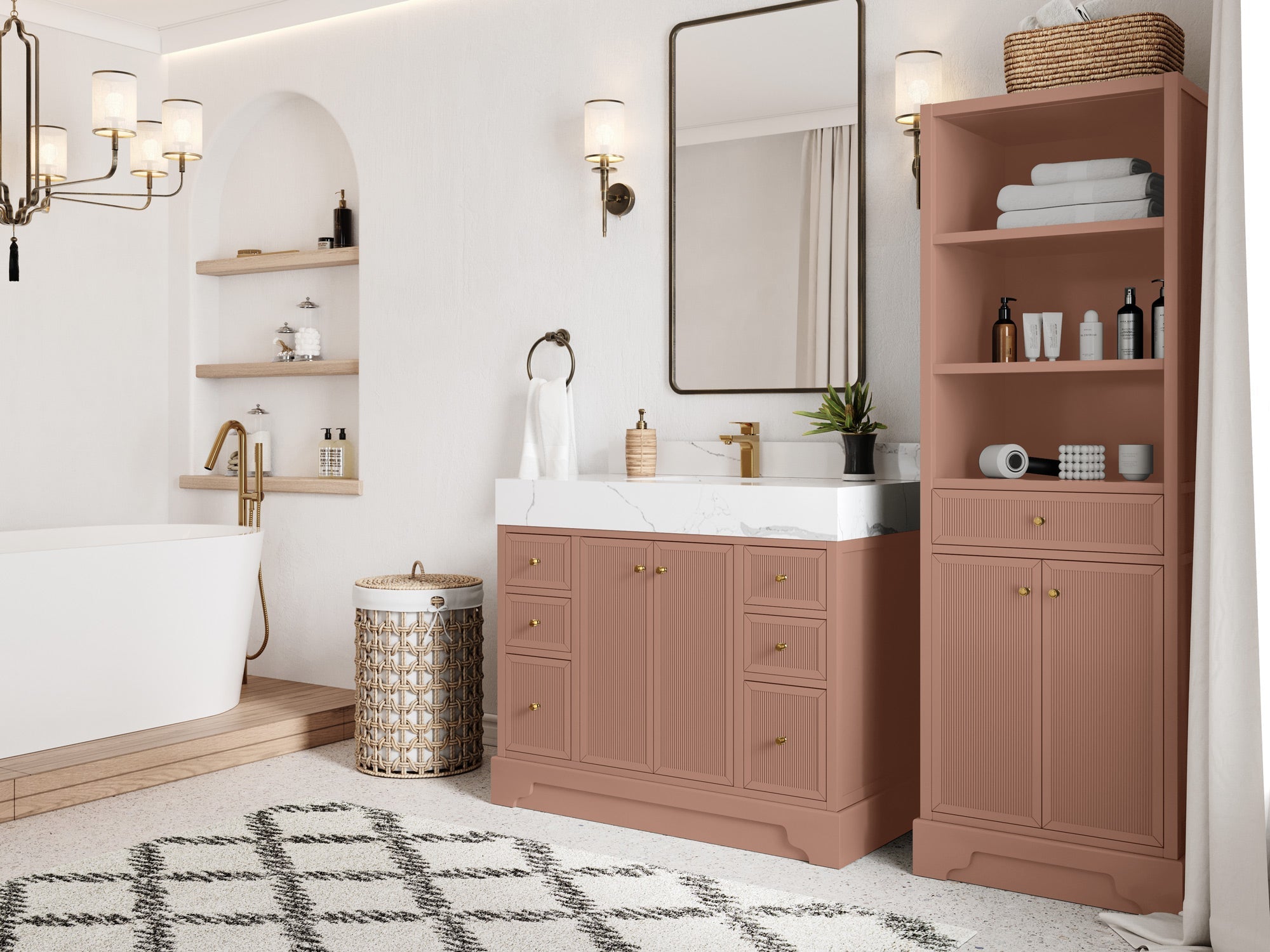 Manhattan 42 in. W x 22 in. D Single Sink Bathroom Vanity - Willow Bath and Vanity