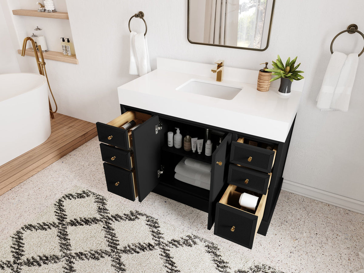 Manhattan 48 in. W x 22 in. D Single Sink Bathroom Vanity - Willow Bath and Vanity