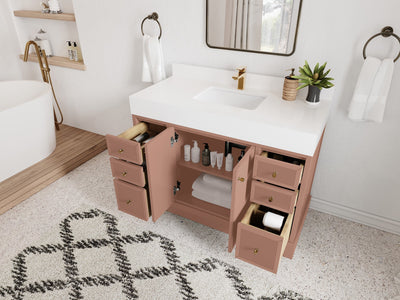 Manhattan 48 in. W x 22 in. D Single Sink Bathroom Vanity - Willow Bath and Vanity