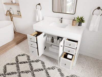 Manhattan 48 in. W x 22 in. D Single Sink Bathroom Vanity - Willow Bath and Vanity