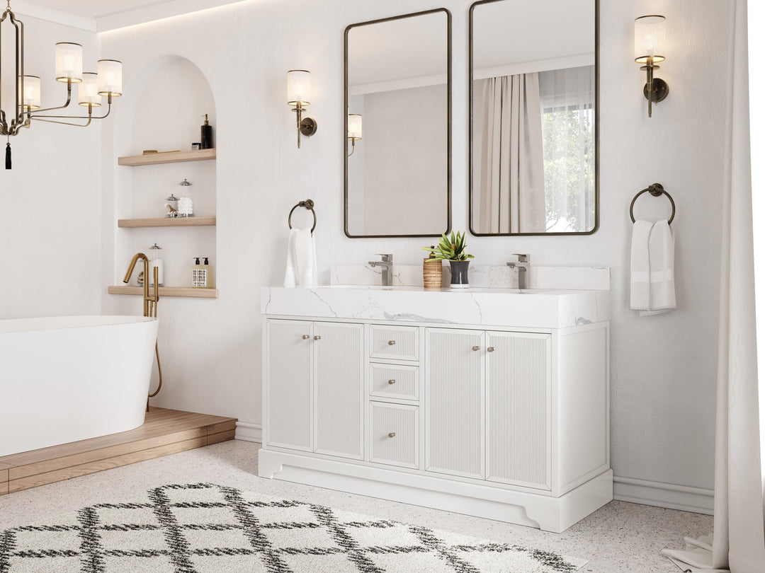 Manhattan 60 in. W x 22 in. D Double Sink Bathroom Vanity - Willow Bath and Vanity