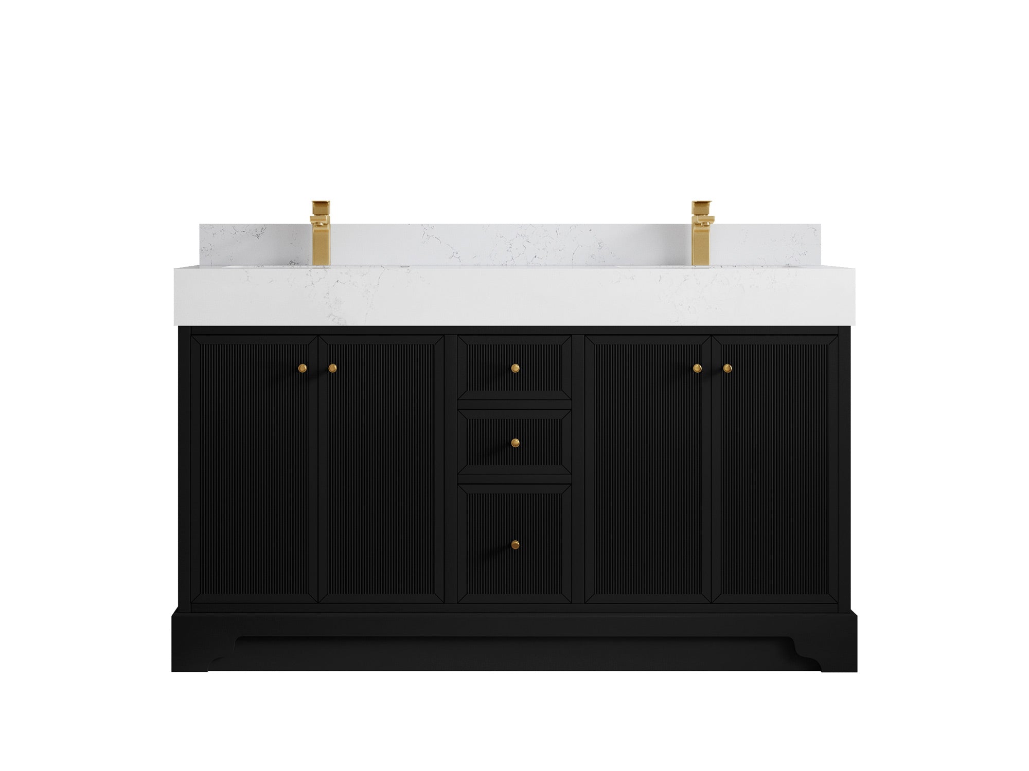 Manhattan 60 in. W x 22 in. D Double Sink Bathroom Vanity - Willow Bath and Vanity