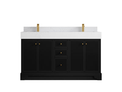 Manhattan 60 in. W x 22 in. D Double Sink Bathroom Vanity - Willow Bath and Vanity