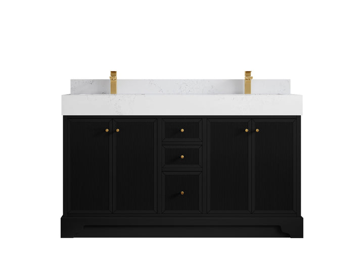 Manhattan 60 in. W x 22 in. D Double Sink Bathroom Vanity - photo 9