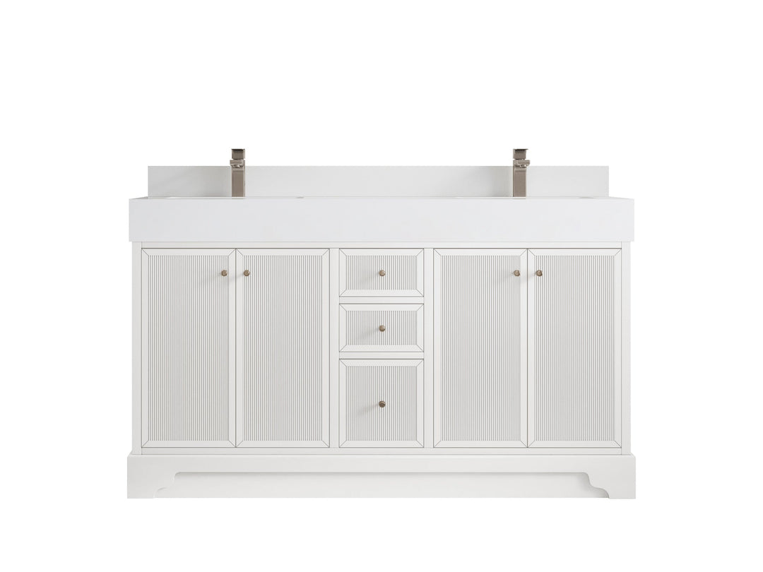 Manhattan 60 in. W x 22 in. D Double Sink Bathroom Vanity - Willow Bath and Vanity