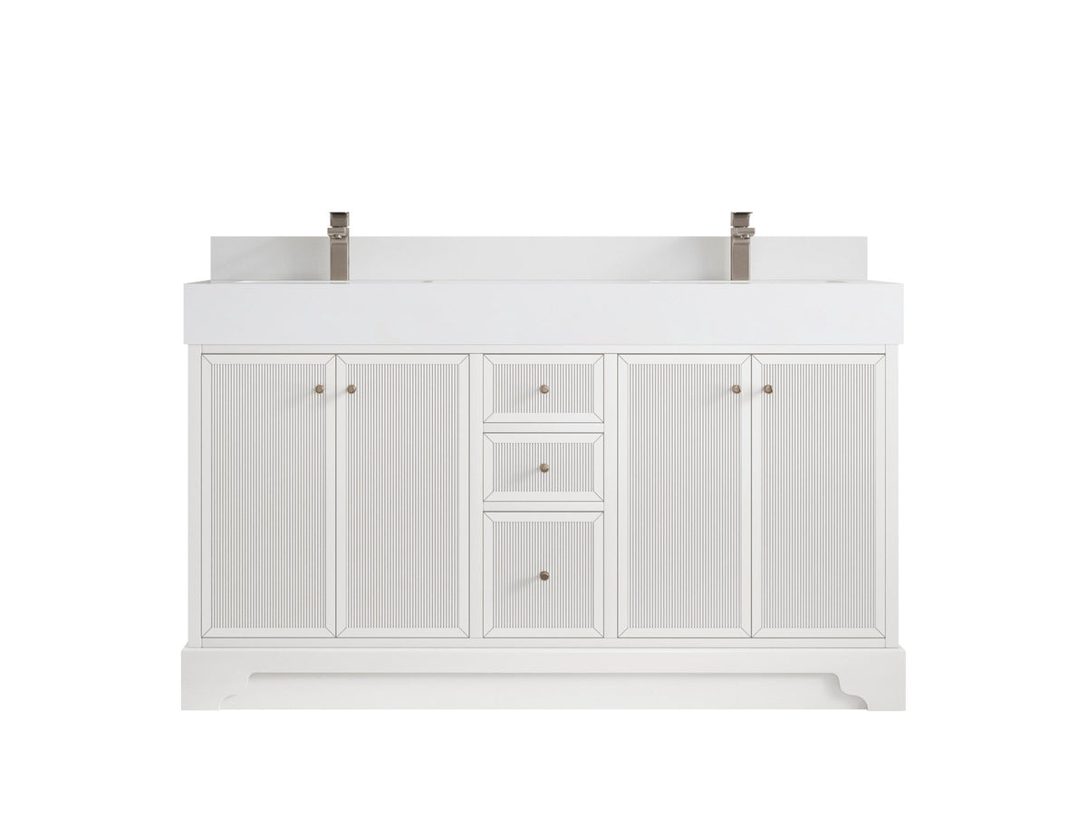 Manhattan 60 in. W x 22 in. D Double Sink Bathroom Vanity - Willow Bath and Vanity
