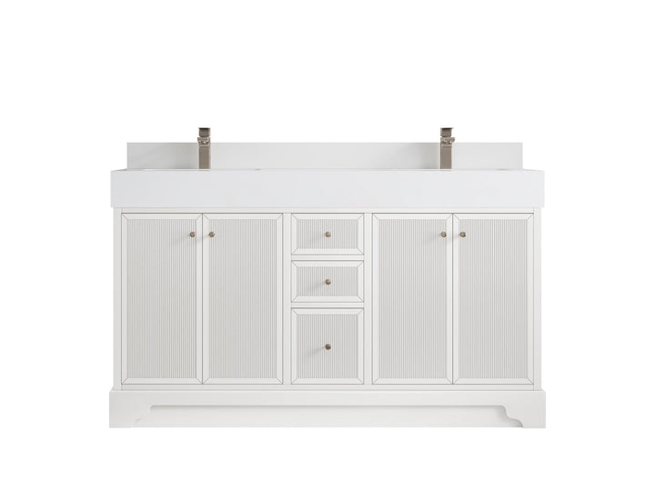 Manhattan 60 in. W x 22 in. D Double Sink Bathroom Vanity - photo 12