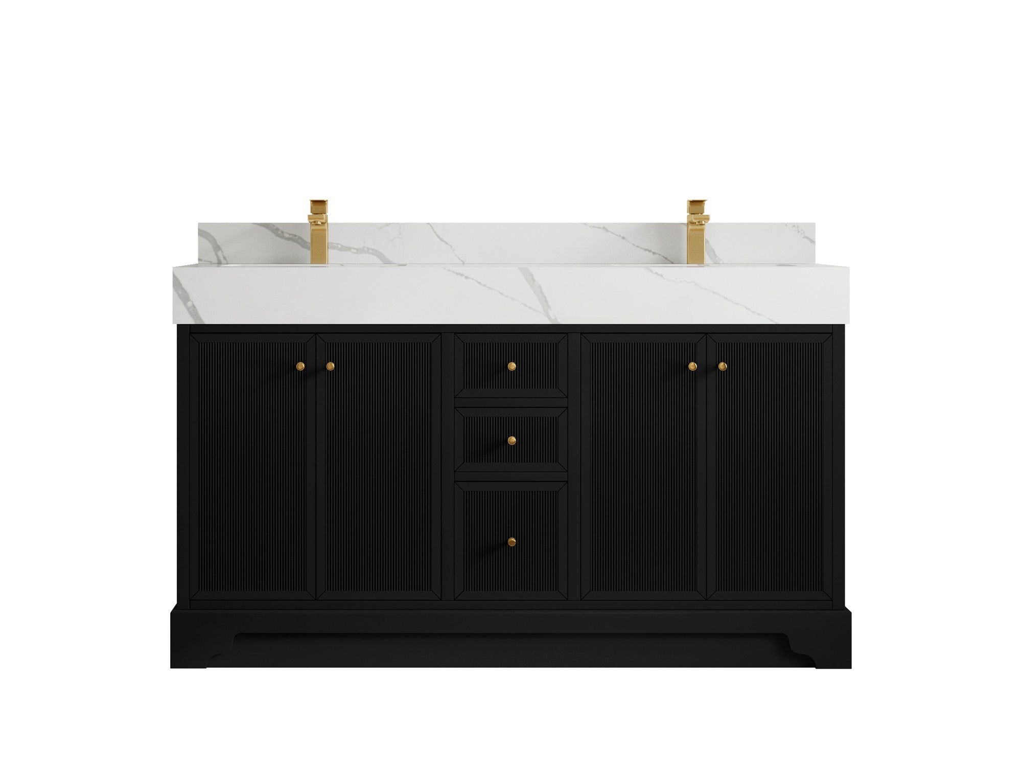 Manhattan 60 in. W x 22 in. D Double Sink Bathroom Vanity - Willow Bath and Vanity