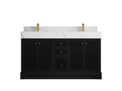 Manhattan 60 in. W x 22 in. D Double Sink Bathroom Vanity - photo 6