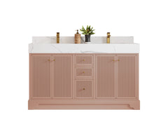 Manhattan 60 in. W x 22 in. D Double Sink Bathroom Vanity - photo 1