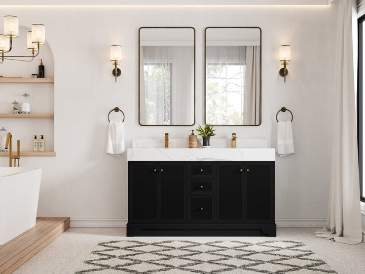 Manhattan 60 in. W x 22 in. D Double Sink Bathroom Vanity - photo 4