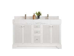 Manhattan 60 in. W x 22 in. D Double Sink Bathroom Vanity - photo 1
