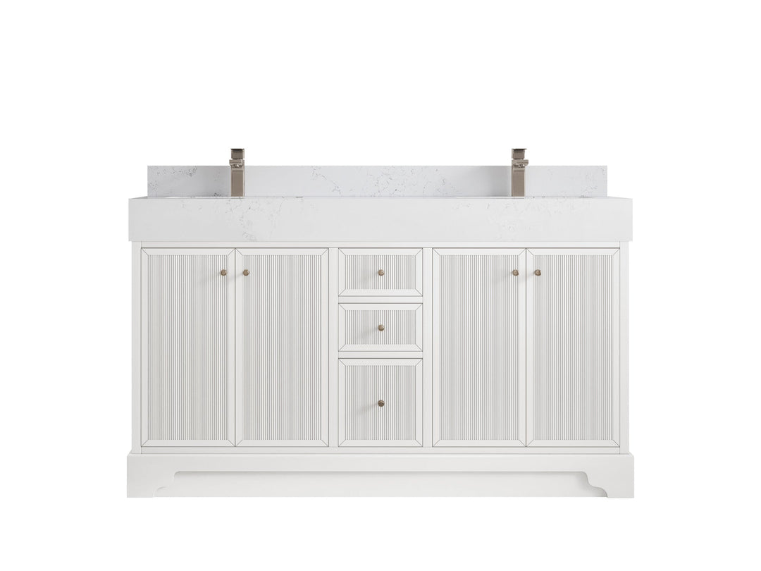 Manhattan 60 in. W x 22 in. D Double Sink Bathroom Vanity - Willow Bath and Vanity