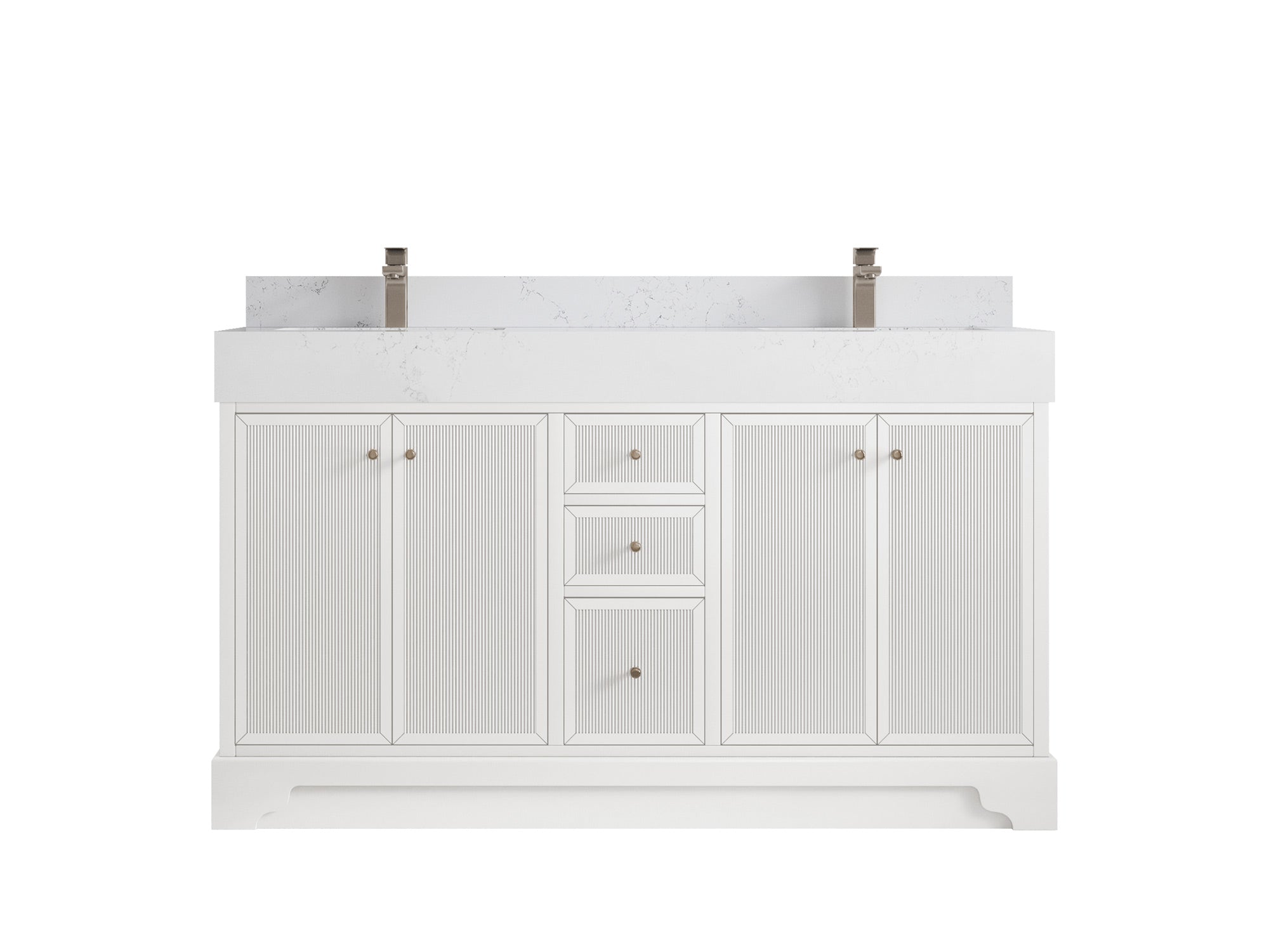 Manhattan 60 in. W x 22 in. D Double Sink Bathroom Vanity - Willow Bath and Vanity