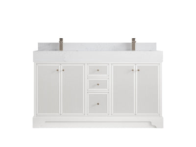 Manhattan 60 in. W x 22 in. D Double Sink Bathroom Vanity - Willow Bath and Vanity