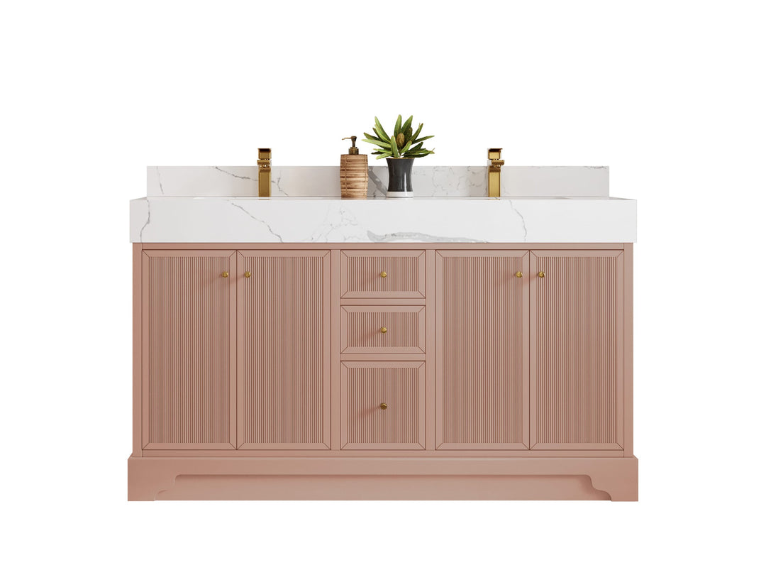 Manhattan 60 in. W x 22 in. D Double Sink Bathroom Vanity - Willow Bath and Vanity