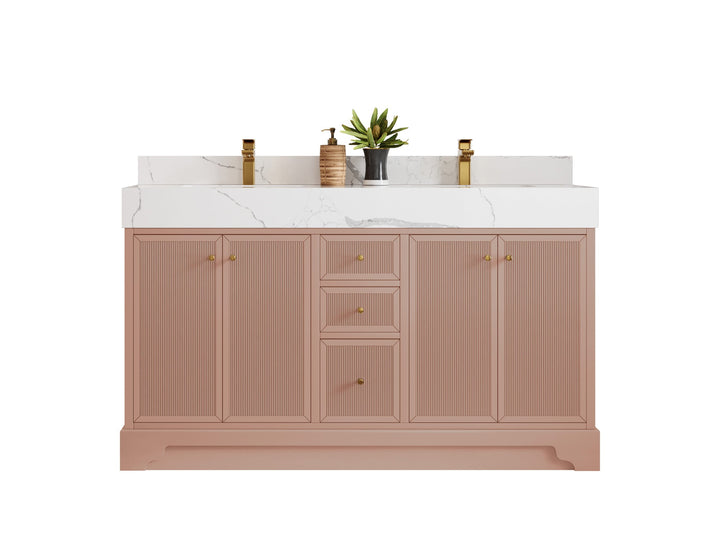 Manhattan 60 in. W x 22 in. D Double Sink Bathroom Vanity - photo 1