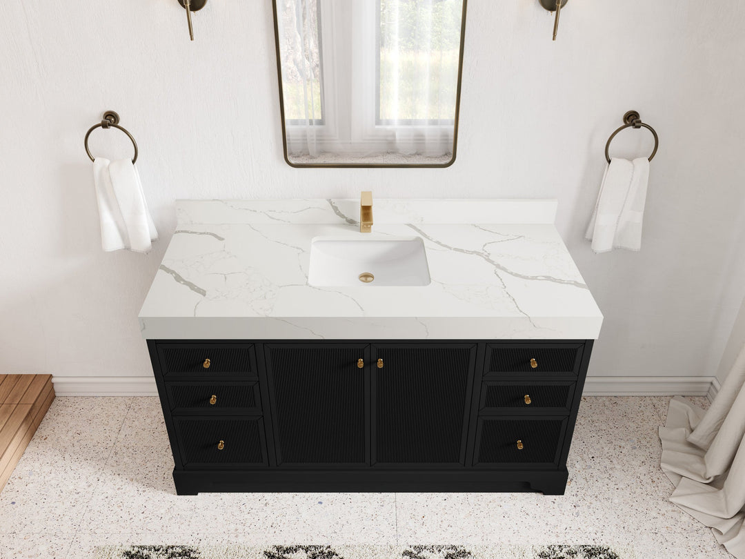 Manhattan 60 in. W x 22 in. D Single Sink Bathroom Vanity - Willow Bath and Vanity