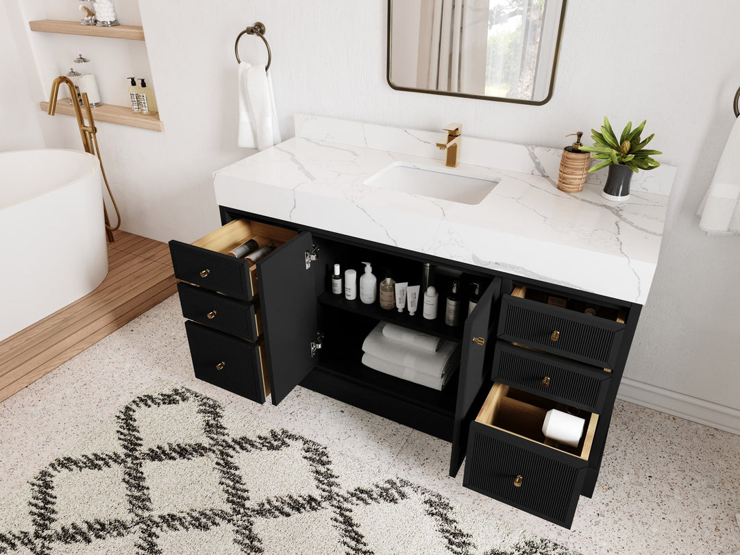 Manhattan 60 in. W x 22 in. D Single Sink Bathroom Vanity - Willow Bath and Vanity