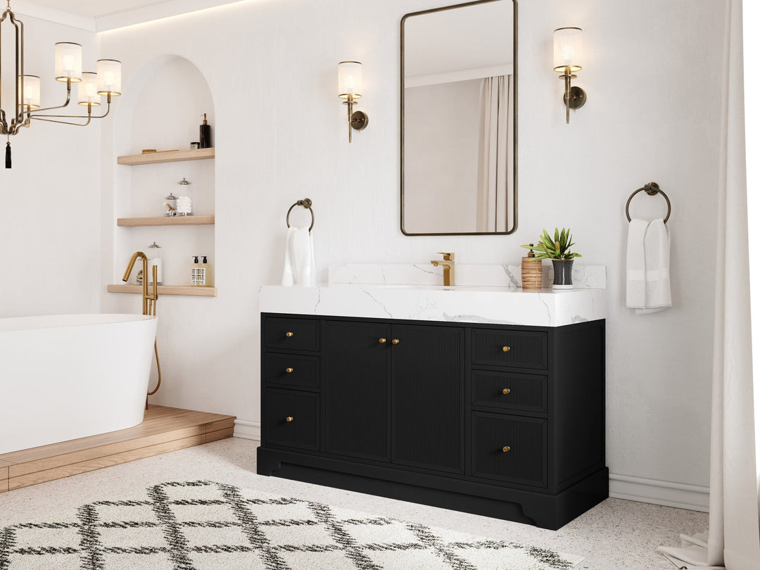 Manhattan 60 in. W x 22 in. D Single Sink Bathroom Vanity - Willow Bath and Vanity