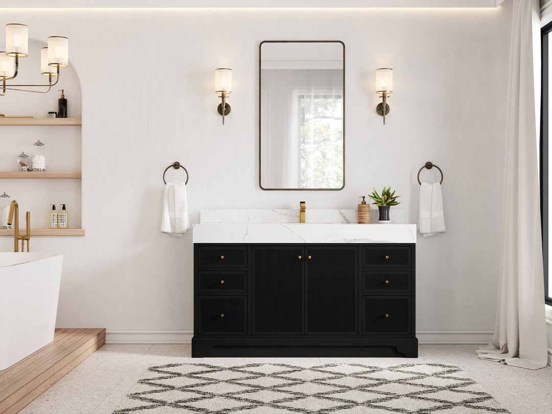 Manhattan 60 in. W x 22 in. D Single Sink Bathroom Vanity - Willow Bath and Vanity