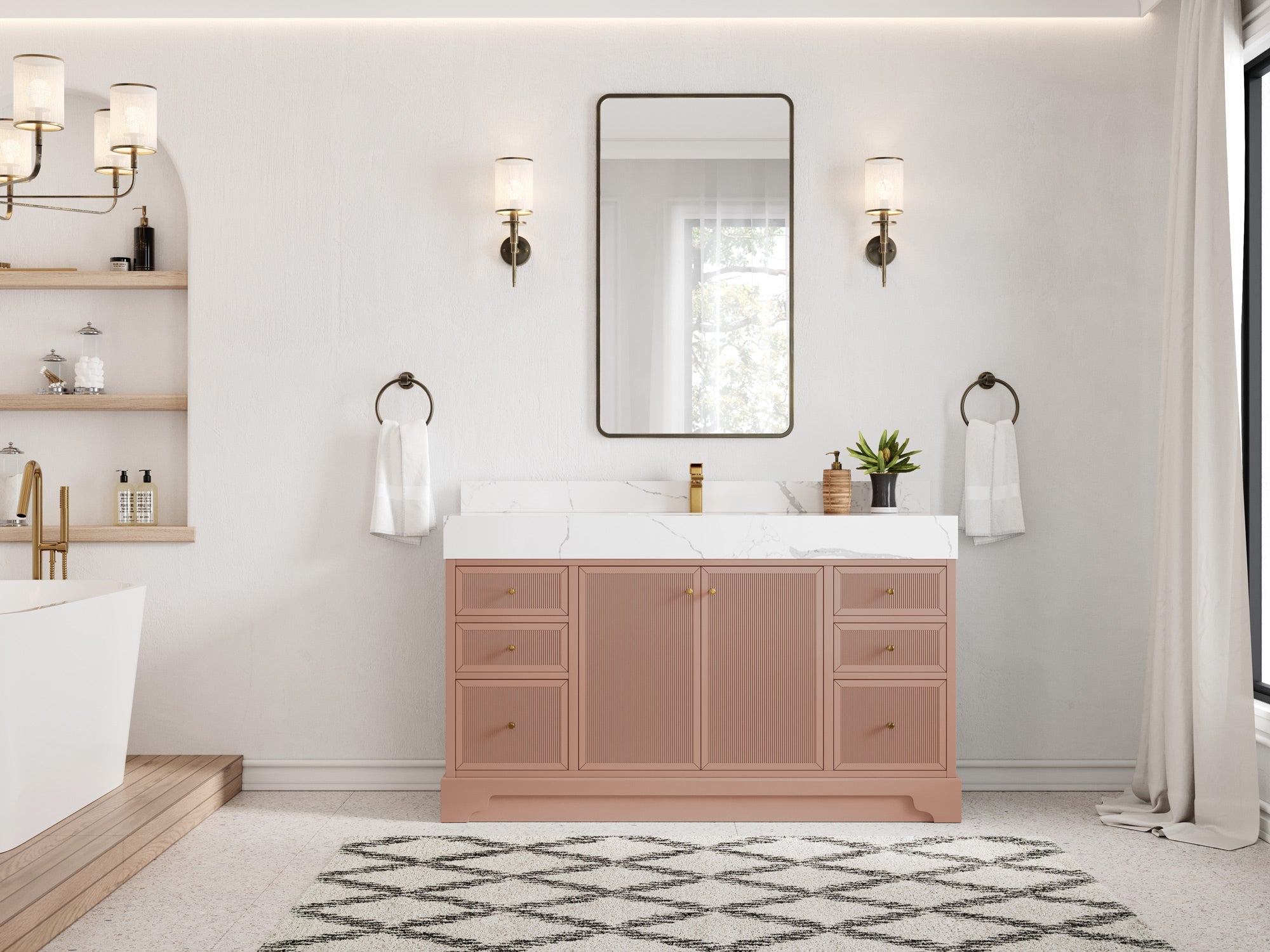 Manhattan 60 in. W x 22 in. D Single Sink Bathroom Vanity - Willow Bath and Vanity