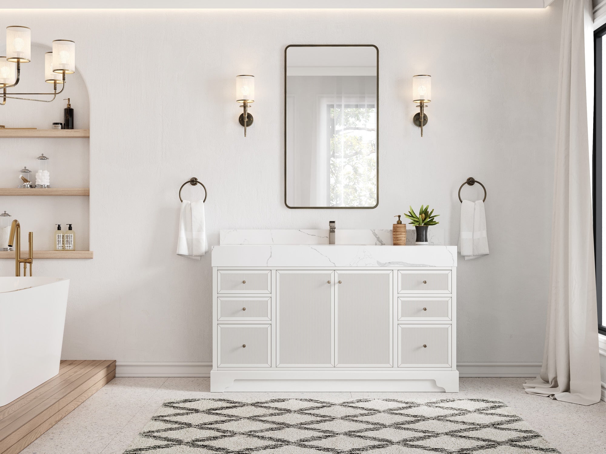 Manhattan 60 in. W x 22 in. D Single Sink Bathroom Vanity - Willow Bath and Vanity