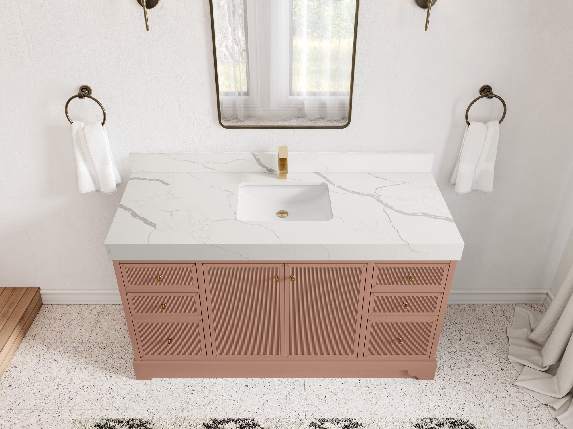 Manhattan 60 in. W x 22 in. D Single Sink Bathroom Vanity - Willow Bath and Vanity