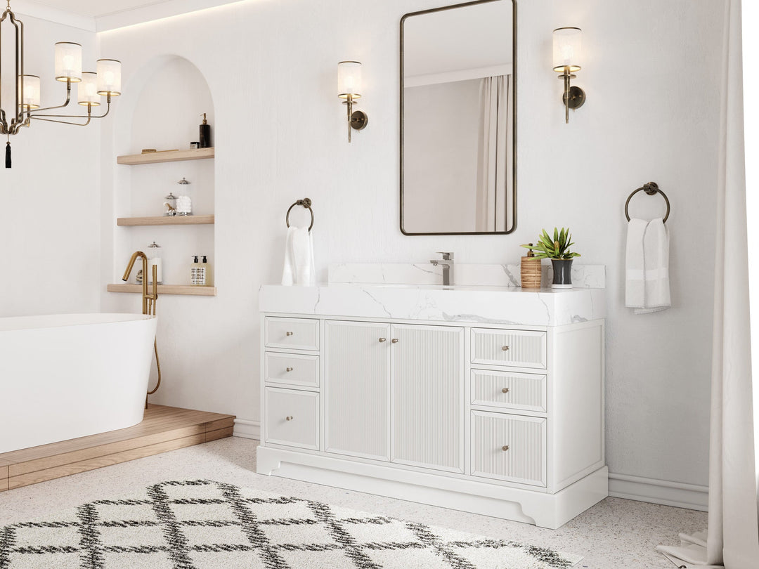 Manhattan 60 in. W x 22 in. D Single Sink Bathroom Vanity - Willow Bath and Vanity