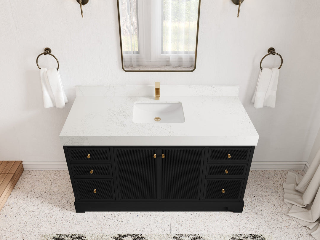 Manhattan 60 in. W x 22 in. D Single Sink Bathroom Vanity - Willow Bath and Vanity