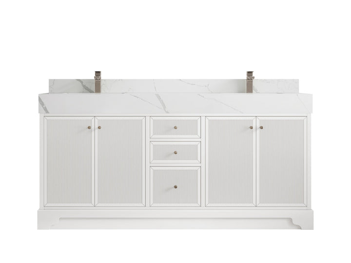 Manhattan 72 in. W x 22 in. D Double Sink Bathroom Vanity - photo 8
