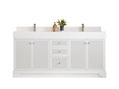 Manhattan 72 in. W x 22 in. D Double Sink Bathroom Vanity - photo 1
