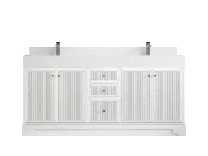 Manhattan 72 in. W x 22 in. D Double Sink Bathroom Vanity - photo 12