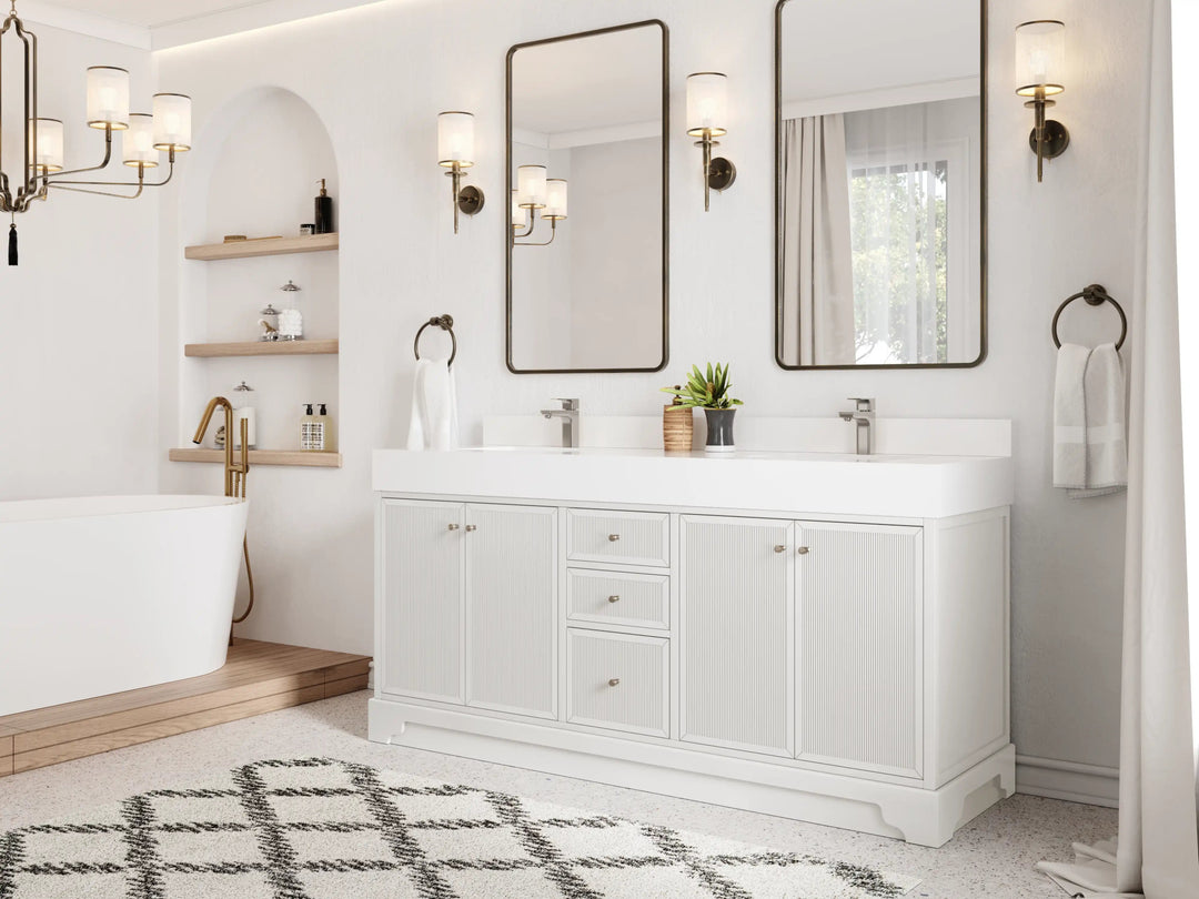 Manhattan 72 in. W x 22 in. D Double Sink Bathroom Vanity - Willow Bath and Vanity