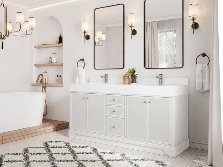 Manhattan 72 in. W x 22 in. D Double Sink Bathroom Vanity - photo 2