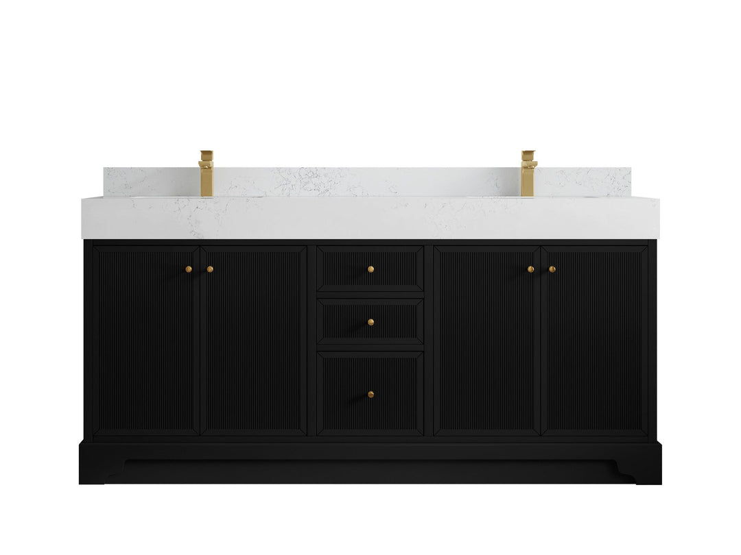 Manhattan 72 in. W x 22 in. D Double Sink Bathroom Vanity - Willow Bath and Vanity
