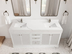 Manhattan 72 in. W x 22 in. D Double Sink Bathroom Vanity - photo 7
