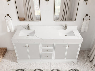 Manhattan 72 in. W x 22 in. D Double Sink Bathroom Vanity - Willow Bath and Vanity