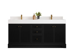 Manhattan 72 in. W x 22 in. D Double Sink Bathroom Vanity - photo 1