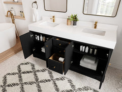 Manhattan 72 in. W x 22 in. D Double Sink Bathroom Vanity - photo 2