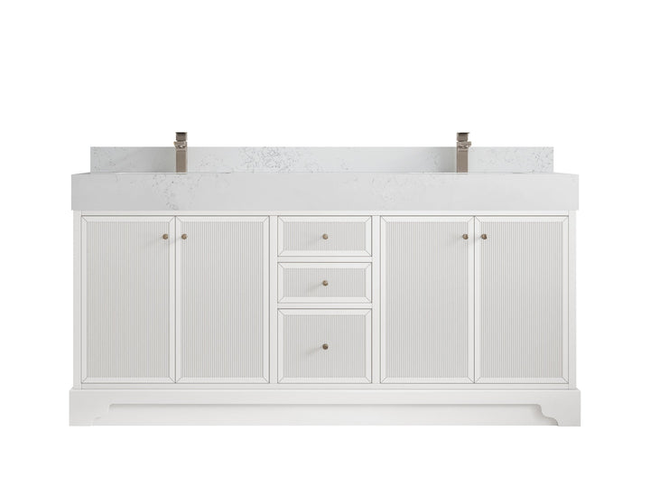 Manhattan 72 in. W x 22 in. D Double Sink Bathroom Vanity - photo 10