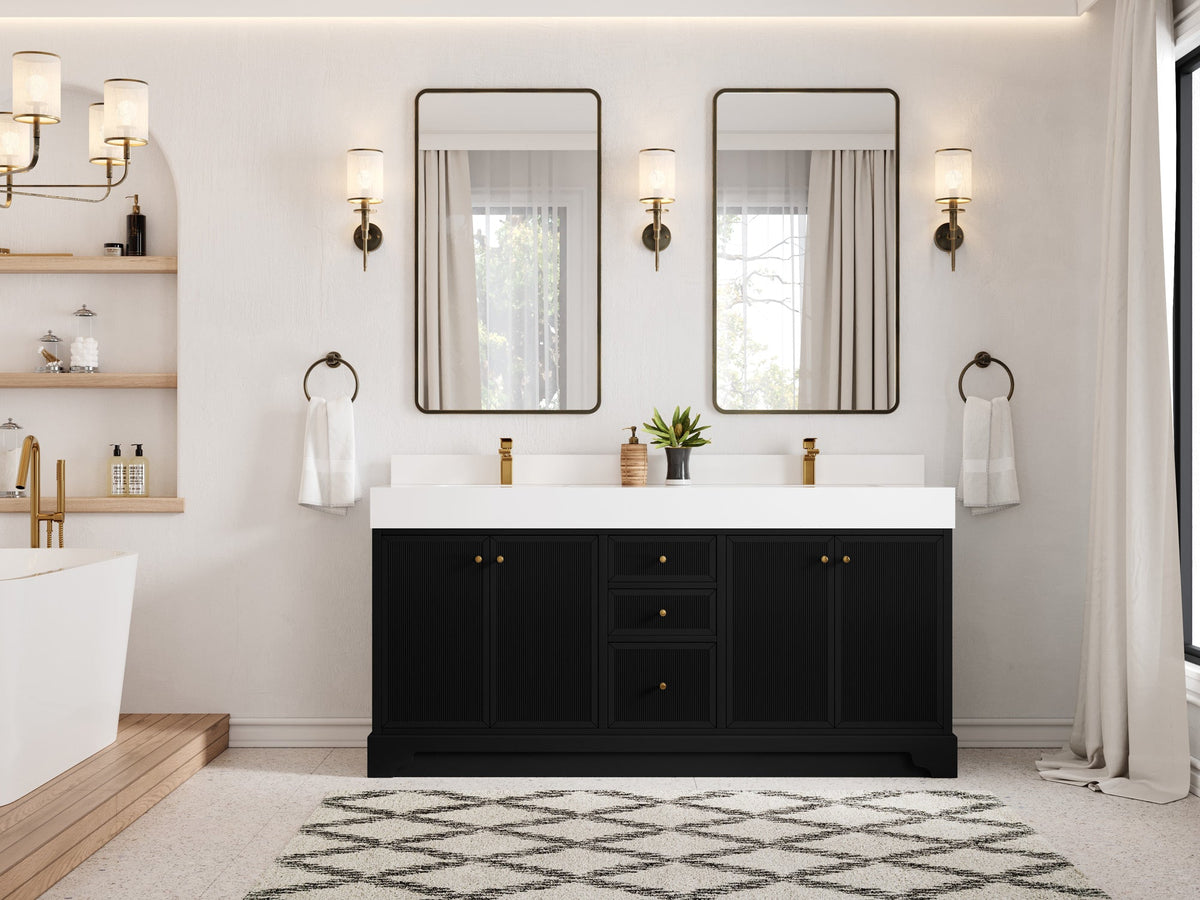 Manhattan 72 in. W x 22 in. D Double Sink Bathroom Vanity - Willow Bath and Vanity