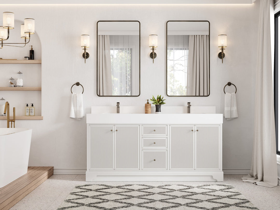 Manhattan 72 in. W x 22 in. D Double Sink Bathroom Vanity - Willow Bath and Vanity