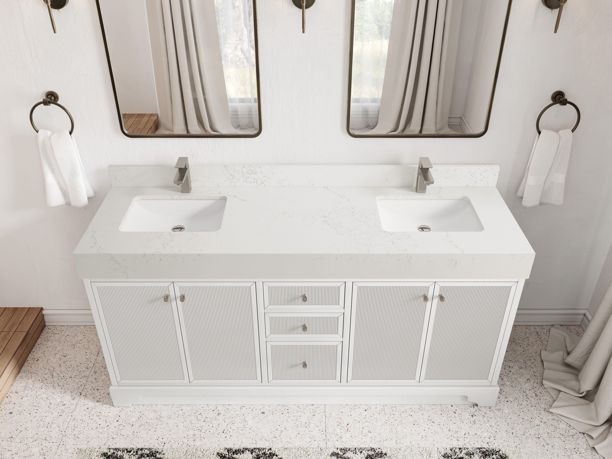 Manhattan 72 in. W x 22 in. D Double Sink Bathroom Vanity - Willow Bath and Vanity