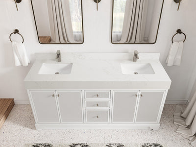 Manhattan 72 in. W x 22 in. D Double Sink Bathroom Vanity - Willow Bath and Vanity