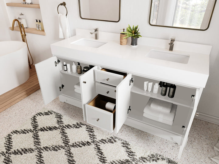 Manhattan 72 in. W x 22 in. D Double Sink Bathroom Vanity - photo 3