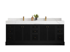 Manhattan 84 in. W x 22 in. D Double Sink Bathroom Vanity - photo 1