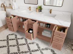Manhattan 84 in. W x 22 in. D Double Sink Bathroom Vanity - photo 3