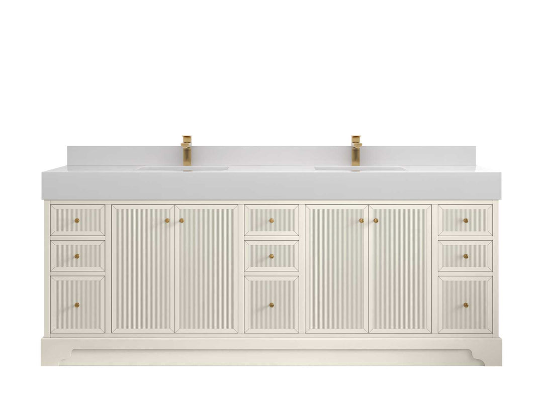 Manhattan 84 in. W x 22 in. D Double Sink Bathroom Vanity - Willow Bath and Vanity