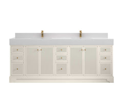 Manhattan 84 in. W x 22 in. D Double Sink Bathroom Vanity - photo 19